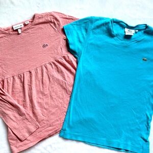 2 Girl's Lacoste Tops